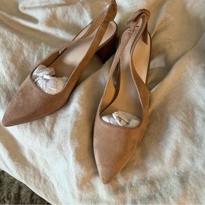 Suede Feminine Slingback Heel